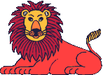 Gif animé lion rouge